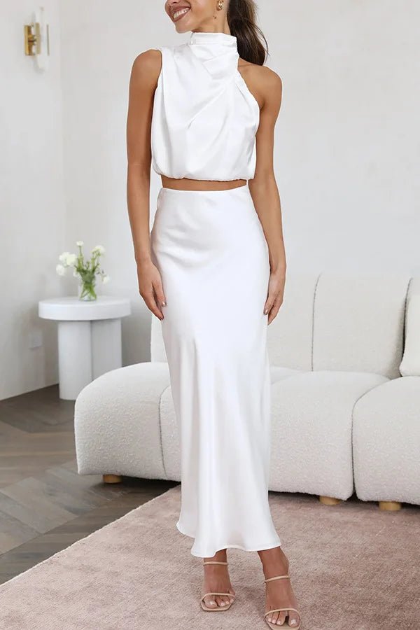 ELEGANCIA SATIJNEN MAXI ROK SET - Amour - amsterdam