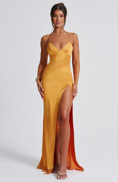 Isobel Maxi Dress - Tangerine - Amour-amsterdam