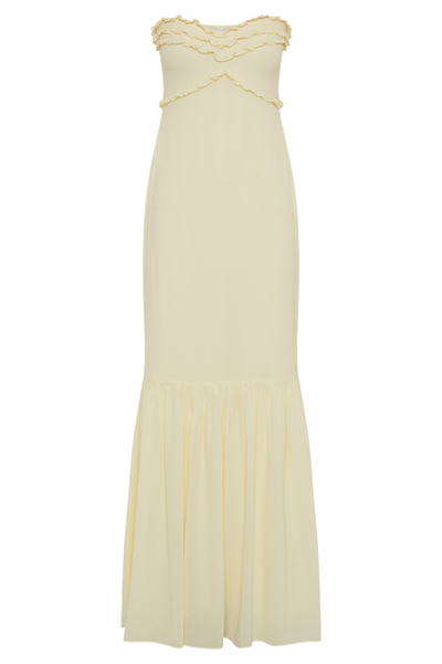 Strapless Chiffon Maxi Dress - Amour-amsterdam